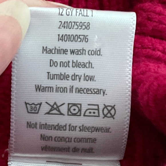 GYMBOREE raspberry sweater - girls size LARGE (10/12) - Picture 4 of 6